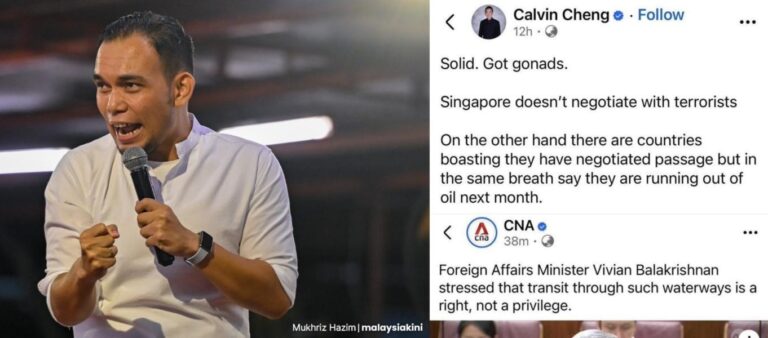 Syahredzan bidas ahli politik Singapura isu Selat Hormuz dan kenyataan menghasut terhadap Malaysia