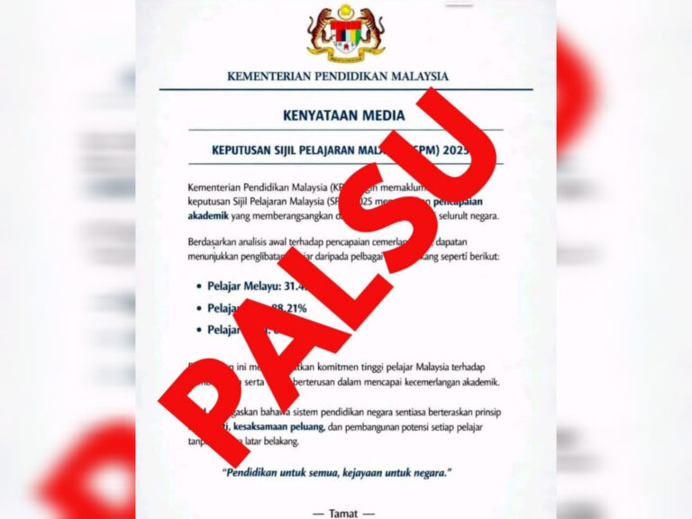 KPM tegaskan tak pernah keluar analisis keputusan SPM berdasarkan kaum
