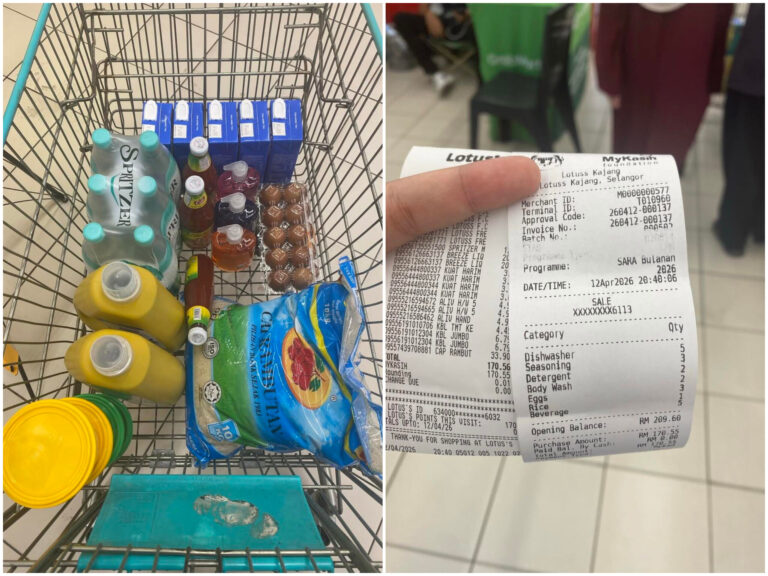 Tak penuh tapi cukup…rakyat kongsi rasa syukur beli susu, beras guna IC