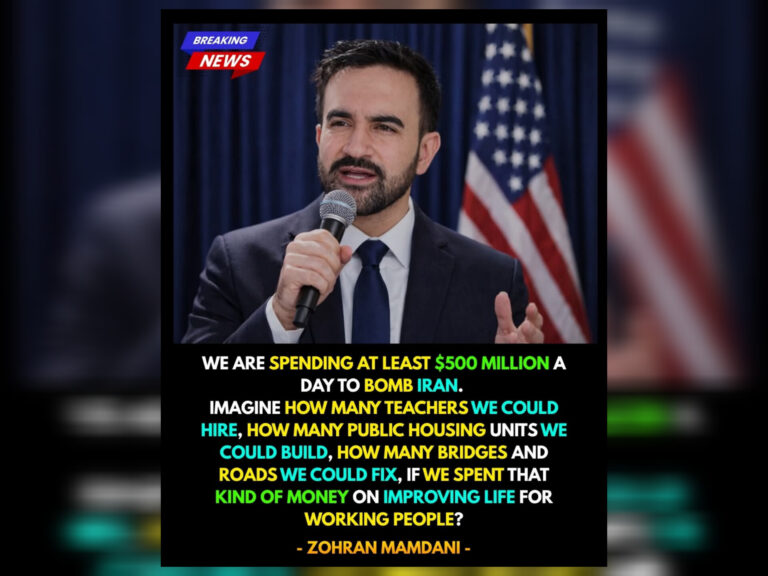 Tekanan dari dalam meningkat, Zohran Mamdani kritik AS belanja hampir RM2 bilion sehari untuk perang