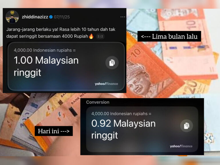 RM1 kini lebih bernilai di Indonesia, penjual berebut nak duit Malaysia