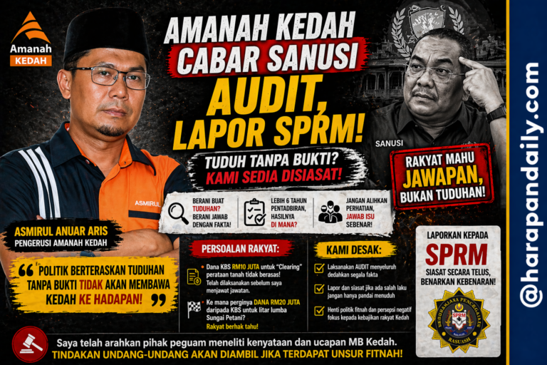 Cabaran terbuka: ‘Auditlah saya!’ – AMANAH Kedah lawan balik Sanusi