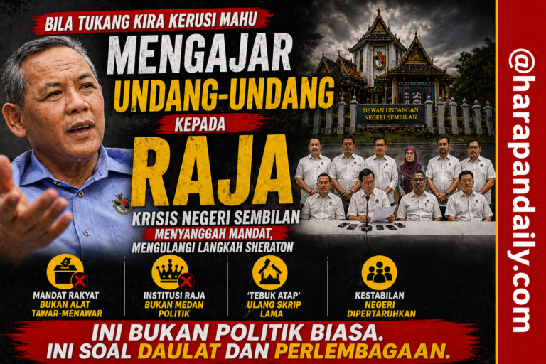 Bila tukang kira kerusi mahu mengajar undang-undang kepada Raja