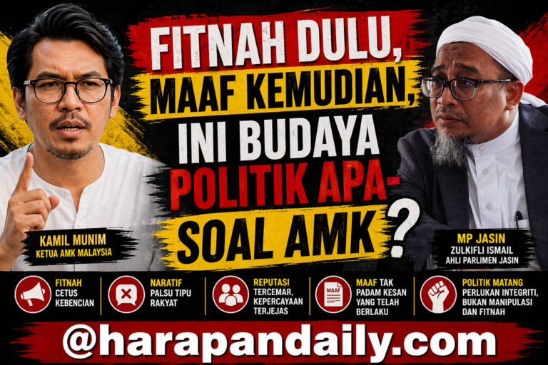 Fitnah dulu, maaf kemudian, ini budaya politik apa – soal AMK