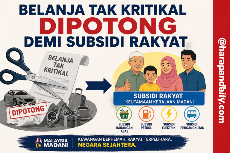 Belanja tak kritikal dipotong demi subsidi rakyat- MOF