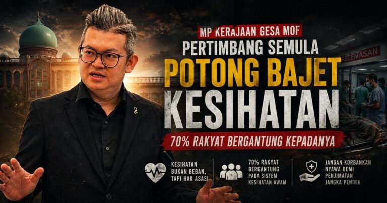 MOF diminta pertimbang semula potong bajet kesihatan