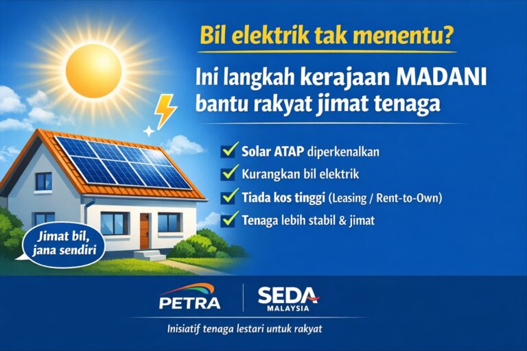 Tidak sekadar cakap, ini langkah kerajaan bantu rakyat lawan kos elektrik 