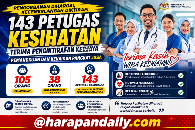 KKM : 143 petugas kesihatan naik pangkat
