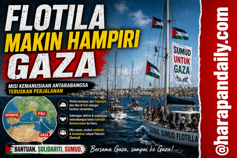 Misi Gaza makin dekat?’ Flotila Sumud terus mara