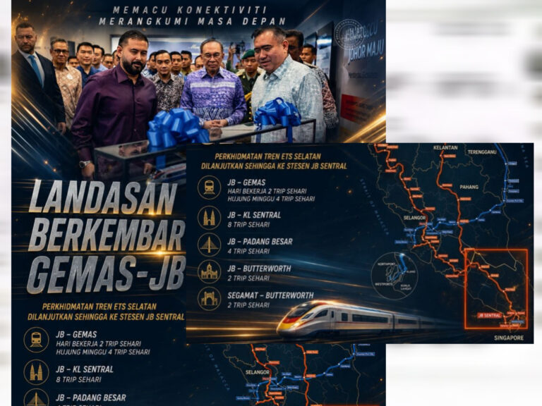 Projek rel Gemas-JB: Jangan ‘claim’ macam projek sendiri, Persekutuan yang bantu kerajaan BN Johor 