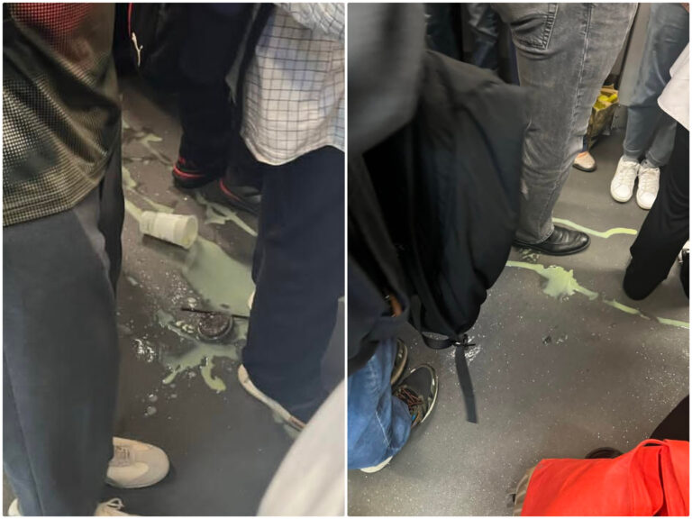 ‘Please lah have common sense’ – Netizens criticise commuter who left spilled drink behind