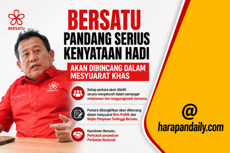 Bersatu ambil serius kenyataan Hadi, mula cetus tekanan dalam PN?