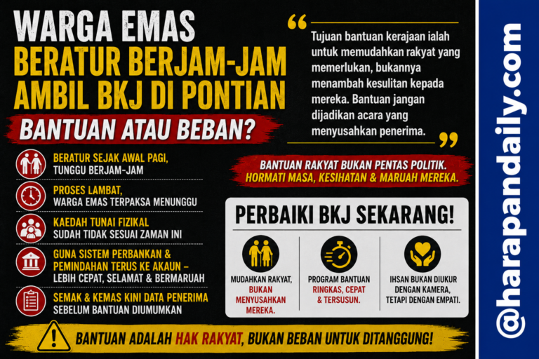 Tular warga emas berpanas beratur panjang untuk ambil BKJ?