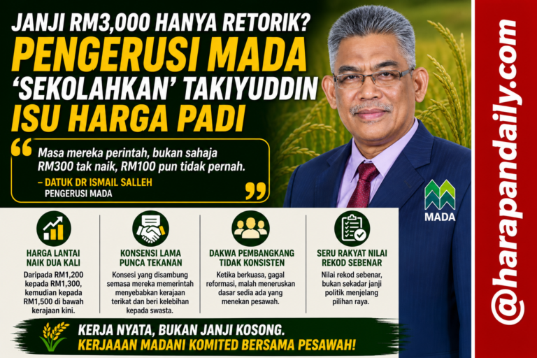 Janji PN RM3,000 hanya retorik? Jom tengok rekod MADANI bantu pesawah