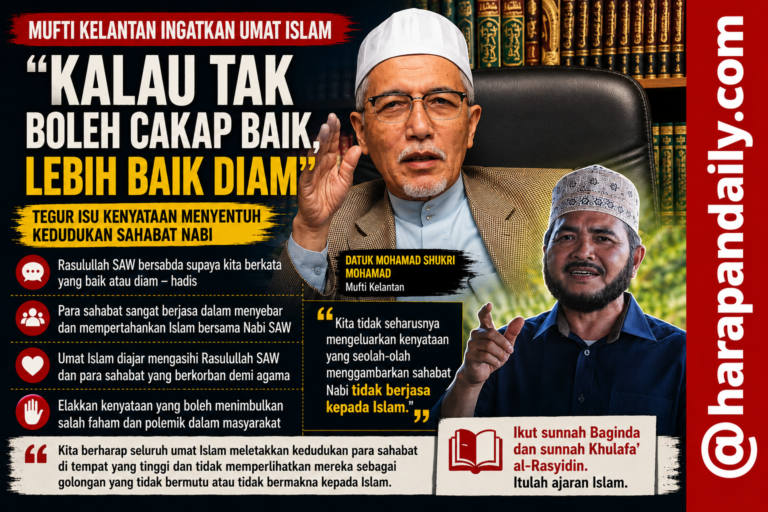 Kalau tak boleh cakap baik, lebih baik diam – Mufti Kelantan tegur isu sahabat Nabi