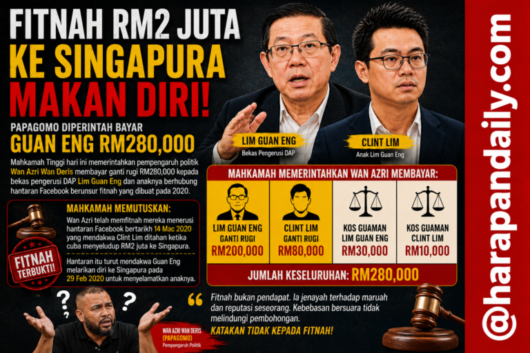 Papagomo diperintah bayar Guan Eng RM280,000