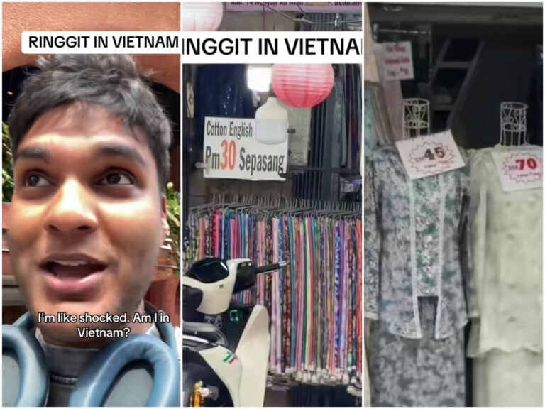 Pelancong terkejut kedai di Vietnam terima duit RM, siap gantung tag harga dalam BM