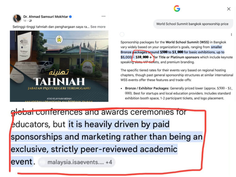 Anugerah Prasekolah terbaik dunia kepada Pasti rupanya ‘anugerah beli’?