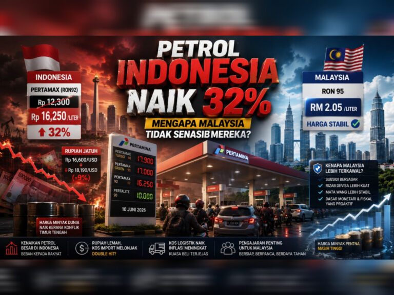 Harga minyak Indonesia melambung 32%, Malaysia masih nikmati harga terkawal