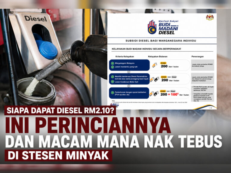 Siapa dapat diesel RM2.10? MOF keluarkan perinciannya dan macam mana nak tebus di stesen minyak