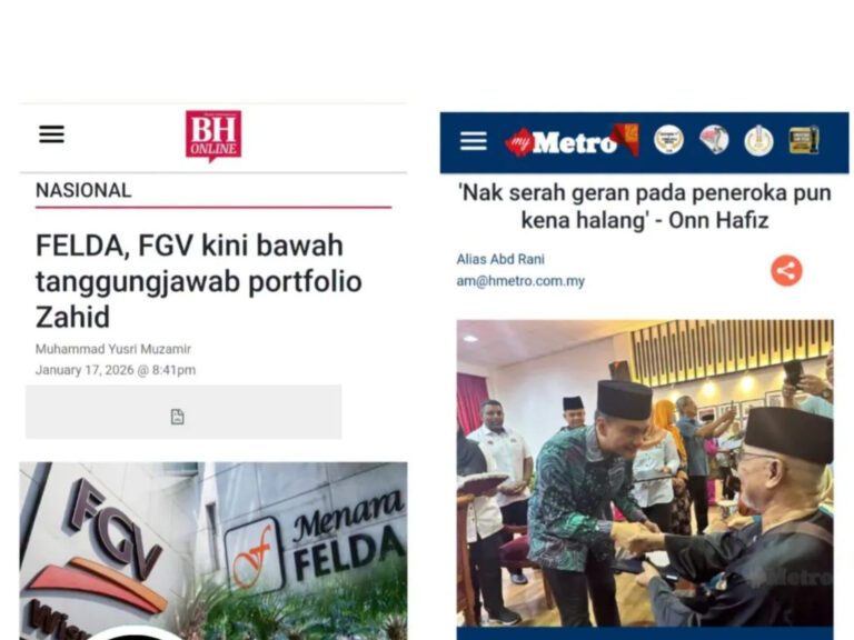 Menteri dan pengerusi jaga Felda semua orang Umno, siapa pula halang Onn Hafiz?