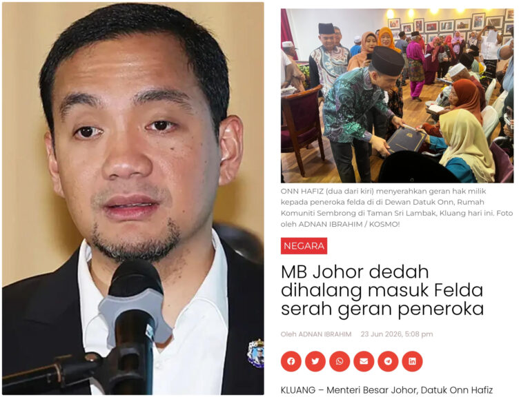 Onn Hafiz kena dedah siapa halang masuk Felda, adakah arahan Zahid?