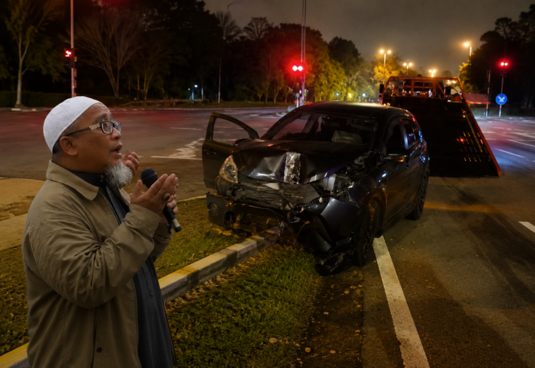 Terkenal suka baca doa Qunut Nazilah, kereta MP Pas ini dilanggar Axia