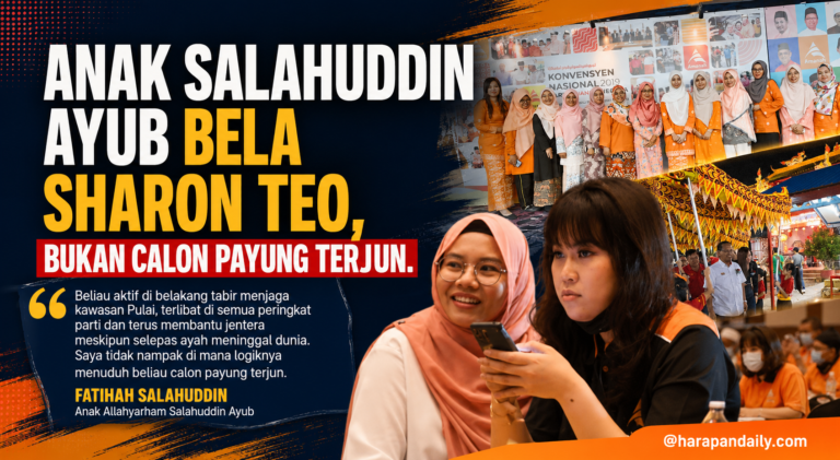 Anak Salahuddin Ayub bela Sharon Teo, bukan calon payung terjun