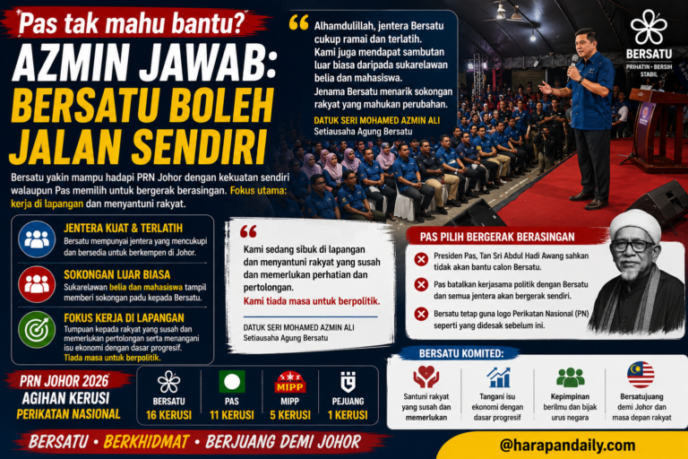 Pas tak mahu bantu? Azmin kata Bersatu boleh jalan sendiri
