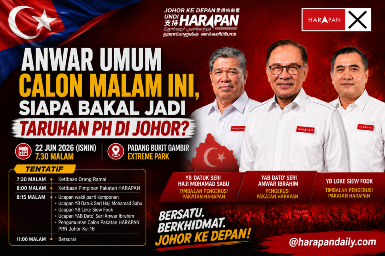 Anwar umum calon malam ini, siapa bakal jadi taruhan PH di Johor?