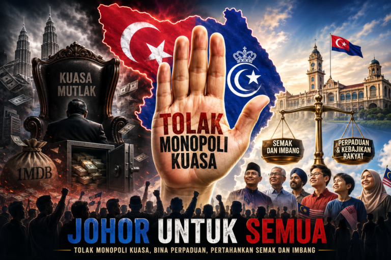 Tolak monopoli kuasa bermula di Johor