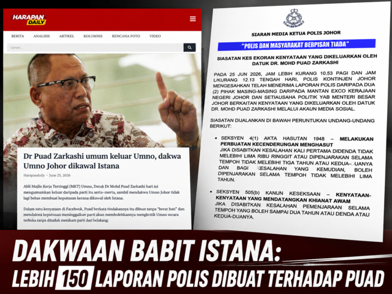 Dakwaan babit istana: Lebih 150 laporan polis dibuat terhadap Puad