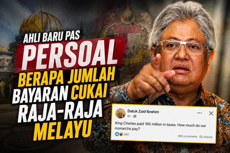 Ahli baru Pas persoal berapa jumlah bayaran cukai Raja-Raja Melayu