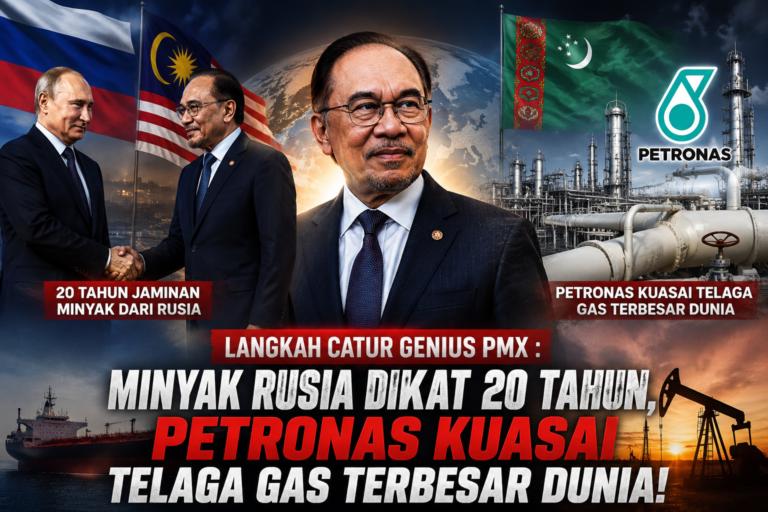 Langkah catur genius PMX: Minyak Rusia diikat 20 tahun, Petronas kuasai telaga gas terbesar dunia