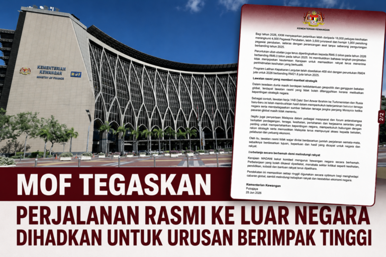 MOF tegaskan perjalanan rasmi ke luar negara dihadkan untuk urusan berimpak tinggi