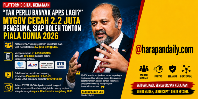 Tak perlu banyak Apps lagi? – MyGOV cecah 2.2 juta pengguna, boleh tonton Piala Dunia