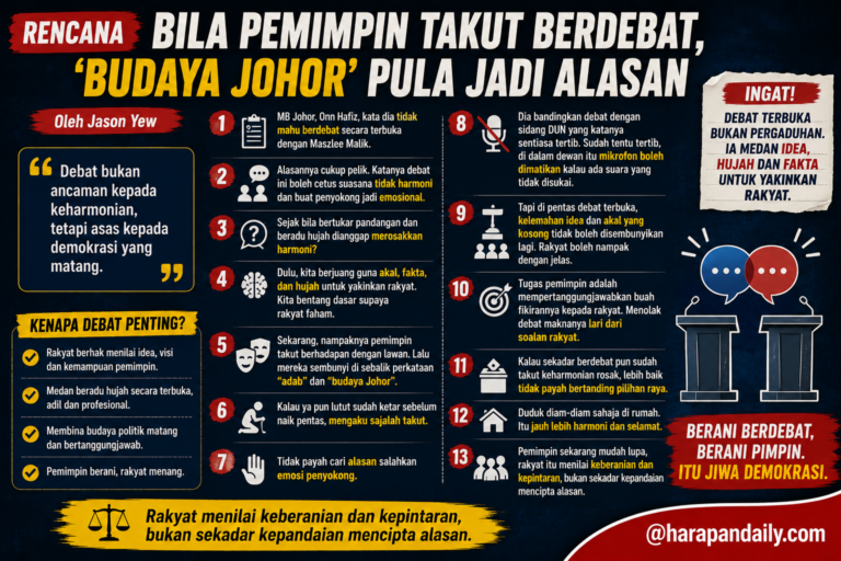 RENCANA | Bila pemimpin takut berdebat, ‘budaya Johor’ pula jadi alasan