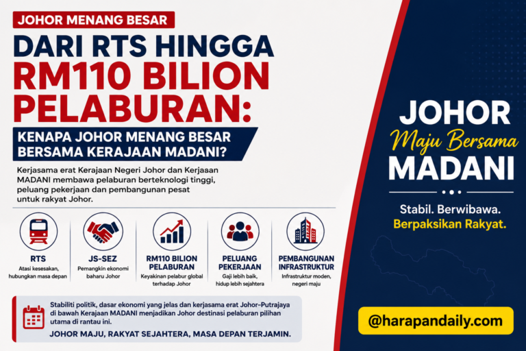 RTS hingga RM110 bilion bukit MADANI berjaya kembalikan keyakinan pelabur asing di Johor
