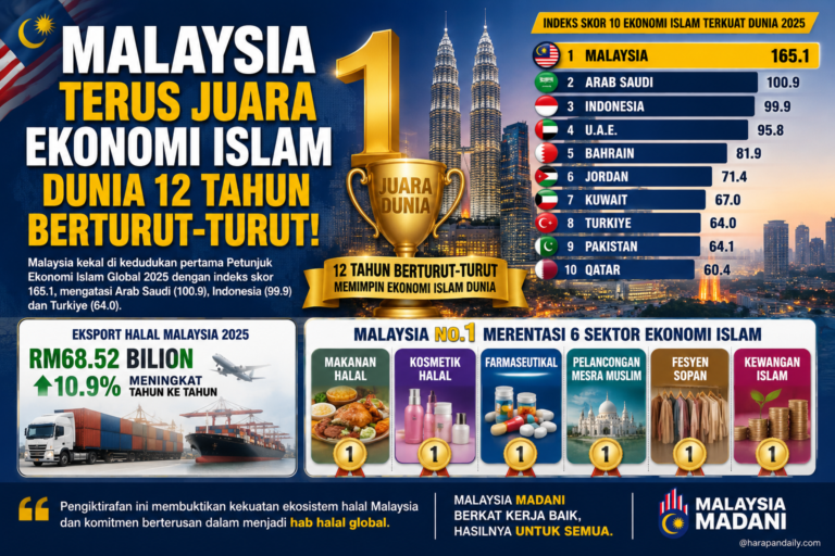 Bukan Arab Saudi atau Indonesia, Malaysia rupanya juara ekonomi Islam dunia