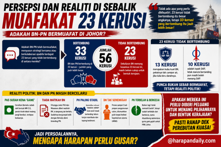 RENCANA | Persepsi Muafakat 23 kerusi: Mengapa PH tidak perlu gusar?