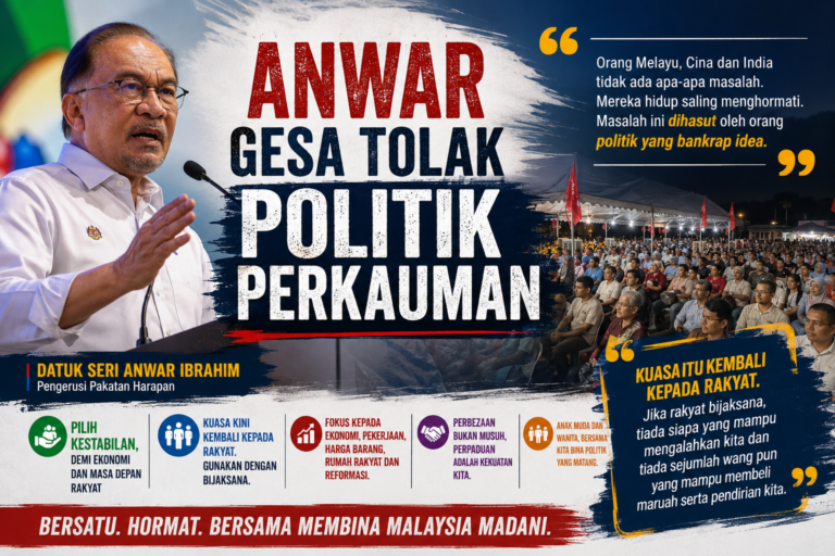 Jangan terpedaya politik perkauman, pilih kestabilan demi masa depan negara