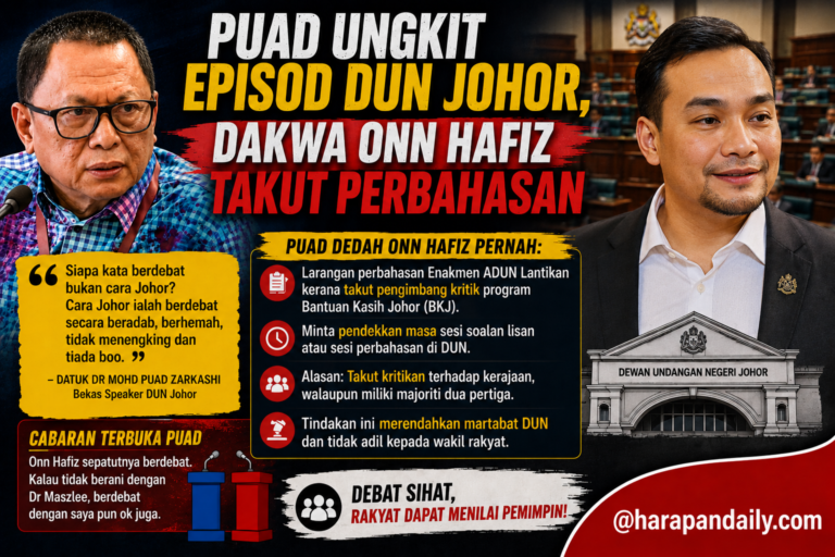Puad ungkit episod DUN Johor, dakwa Onn Hafiz  takut perbahasan