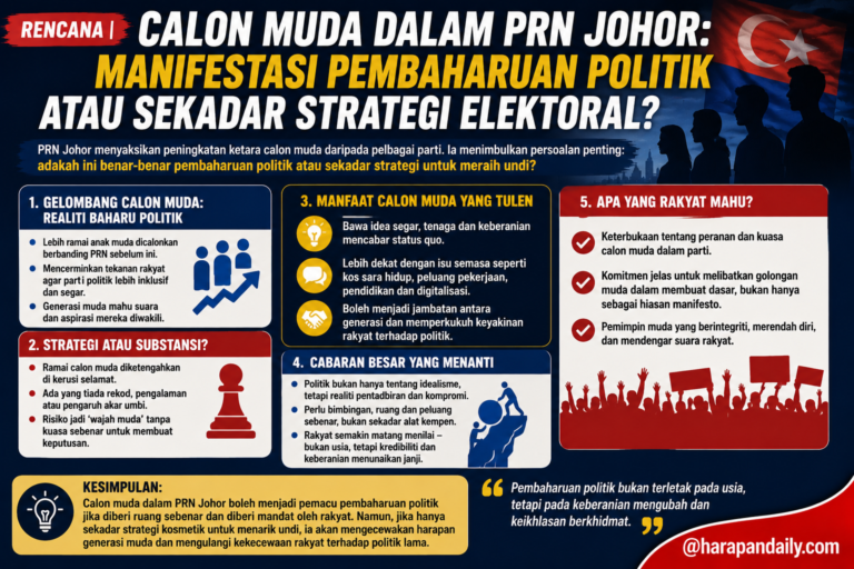 RENCANA | Calon Muda dalam PRN Johor: Manifestasi pembaharuan politik atau sekadar strategi elektoral?