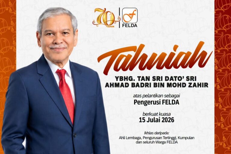 Dilantik Pengerusi Felda baharu, Ahmad Badri miliki lebih 30 tahun pengalaman