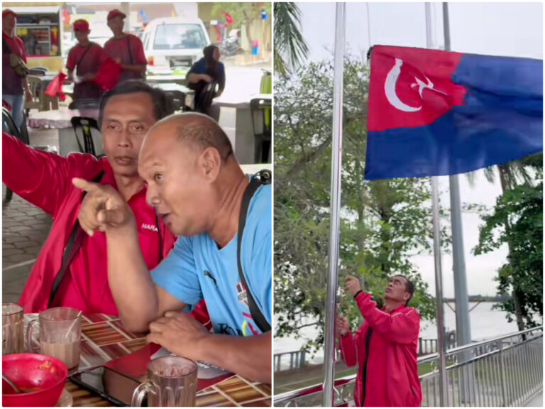 Calon PH terus tukar bendera Johor yang lusuh selepas aduan orang ramai