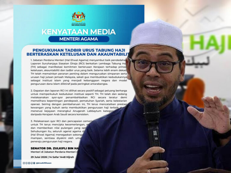 Menteri Agama sambut baik pendedahan laporan RCI TH, bukti komitmen kerajaan terhadap ketelusan