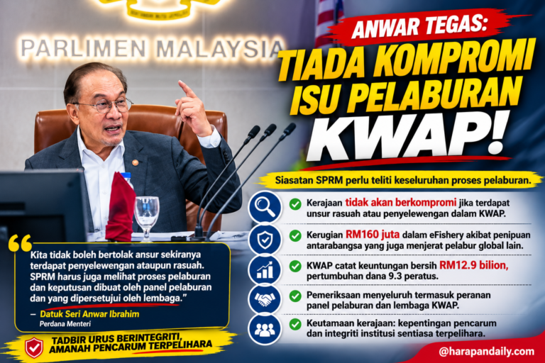 KWAP rugi RM160 juta, Anwar beri amaran: Kalau ada rasuah, tiada siapa akan terlepas