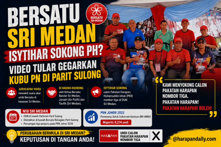 Bersatu Sri Medan isytihar sokong PH? Video tular gegarkan kubu PN di Parit Sulong