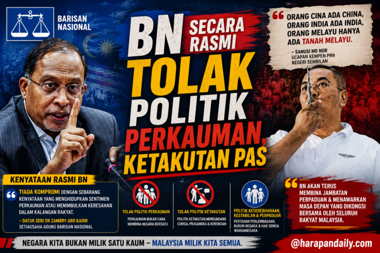 BN secara rasmi tolak politik perkauman, ketakutan Pas