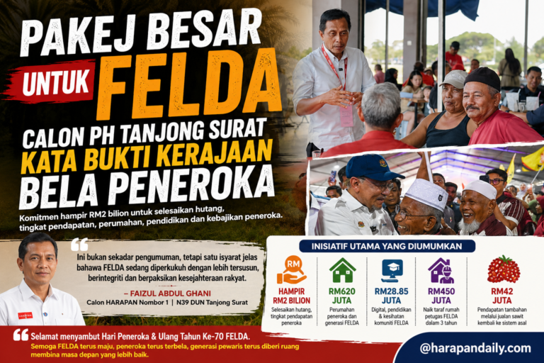 Pakej besar FELDA, calon PH Tanjung Surat kata bukti kerajaan bela peneroka 